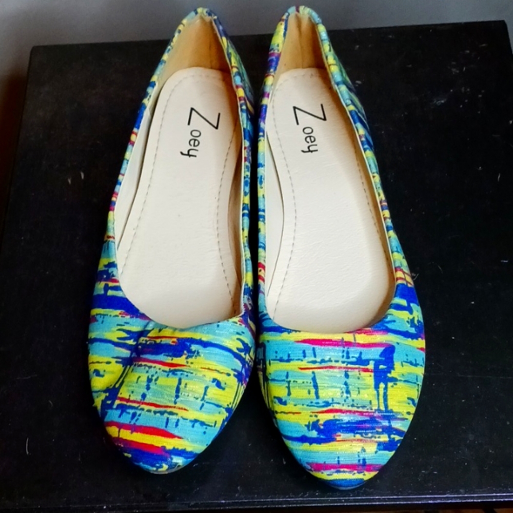 Multicolor, bright, cloth, flats